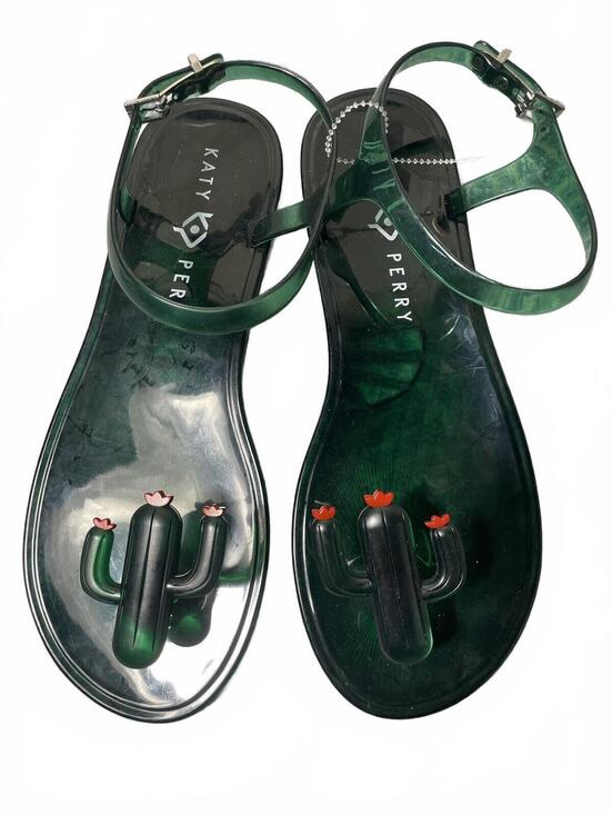 Katy Perry Collections Shoes - Katy Perry Green Cactus Jelly Sandals Womens Size 8 Boho Summer Vacation EUC